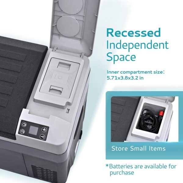 EUHOMY 12 Volt Refrigerator, 32QT(30L) Electric Cooler, Car Fridge APP Control, Car Refrigerator 12/24V DC 110-240V AC, Portable Freezer Usable Battery for Camping, Travel, Truck, Outdoor