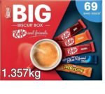 【New User Only】Nestlé Kitkat and Friends Big Biscuit Box 69 x Chocolate Biscuit Bars – KitKat, Blue Riband, Toffee Crisp Bulk Chocolate Box 1.357kg X2 boxes
