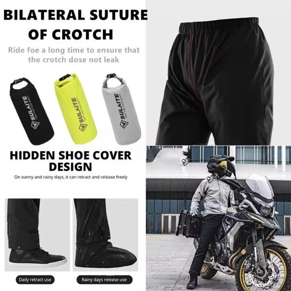 [✅SG Ready Stock] Three Layer PVC Premium Raincoat Motorcycle Single Raincoat With hidden shoe cover