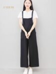 Eyouth 1518 Women’s Adjustable Strap Jumpsuit | Relaxed Wide-Leg Overalls