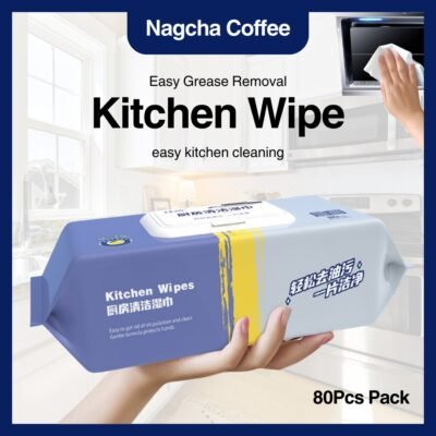 Kitchen Wet Wipes Anti Grease Oil Stain Remover – Hygienic, Quick-Dry Tissue Cloths 80pcs Pack*20